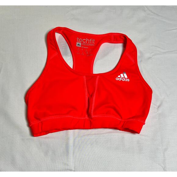 Adidas Women's Padded Sports Bra, Red, Size Small, Excellent Condition - Picture 2 of 6